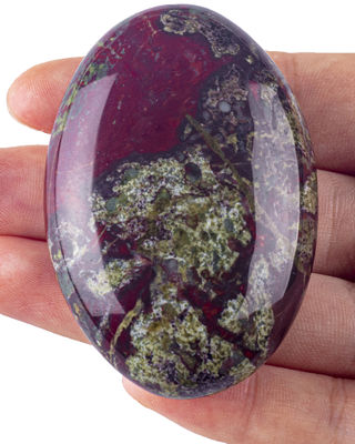 Naturalny Dragon Bloodstone Owalny Kamień Rzemiosłowy Dragon Bloodstone Palm Gemstone do dekoracji domu