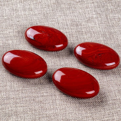 Naturalny Czerwony Jasper Palm Stone Healing Polerowany kieszonkowy Czerwony Jasper Rock Stones Nieregularny Kamień Niepokojowy