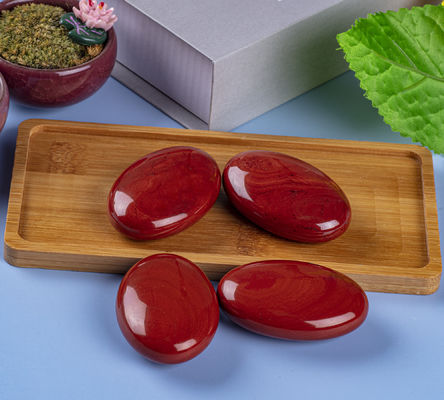 Naturalny Czerwony Jasper Palm Stone Healing Polerowany kieszonkowy Czerwony Jasper Rock Stones Nieregularny Kamień Niepokojowy