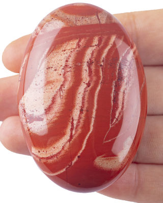 Naturalny Czerwony Jasper Palm Stone Healing Polerowany kieszonkowy Czerwony Jasper Rock Stones Nieregularny Kamień Niepokojowy