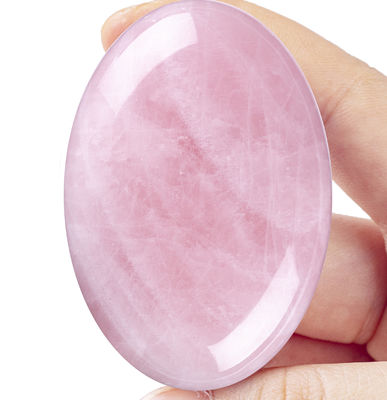 Naturalny Róża Kwartas Palm Stone Healing Polerowany kieszonkowy Róża Kwartasz Kamień Kamienny Strach Kamień Likwidacja niepokoju