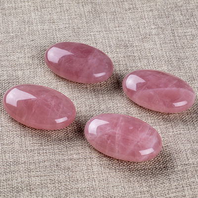Naturalny Róża Kwartas Palm Stone Healing Polerowany kieszonkowy Róża Kwartasz Kamień Kamienny Strach Kamień Likwidacja niepokoju