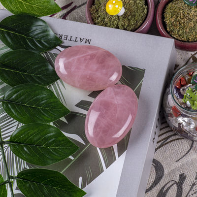 Naturalny Róża Kwartas Palm Stone Healing Polerowany kieszonkowy Róża Kwartasz Kamień Kamienny Strach Kamień Likwidacja niepokoju