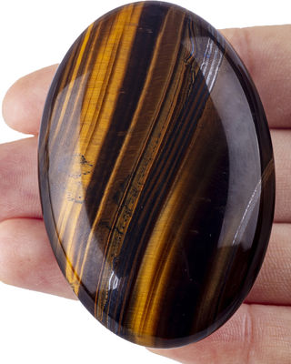 Naturalne oko tygrysa Palm Stone Healing Polerowane kieszonkowe oko tygrysa Kamień skalny Nieregularny kamień zmartwienia