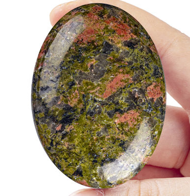 Naturalnie wypolerowany Unakite Palm Stone Unakite Pocket Gemstone Unakite Worry Stone Dla relaksu stresu Dekoracja domu