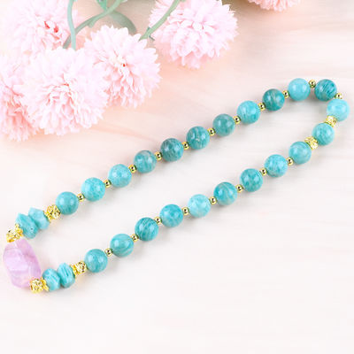 11MM 14MM Tianhe Stone Amethyst Crystal Gemstone Bead Bracelets 2 warstwa