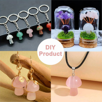00,8 cala / 20 mm kamienie szlachetne kryształy w kształcie grzybów do biżuterii DIY