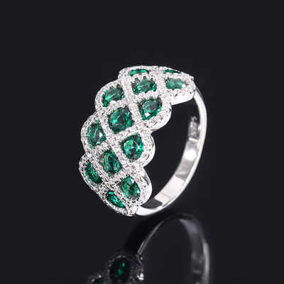 Zirkon 925 Sterling Silver Gem Pierścienie zaręczynowe