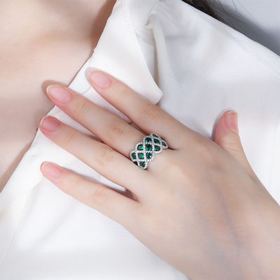 Zirkon 925 Sterling Silver Gem Pierścienie zaręczynowe