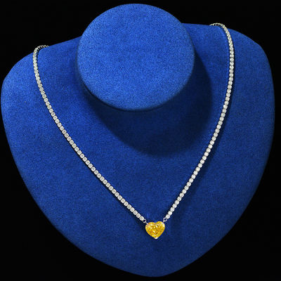 Elegantny naszyjnik w kształcie serca Aqua Blue 925 Sterling Silver Heart Gemstone