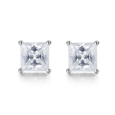 Złoto 18K Moissanite Diamentowe kolczyki na urodziny