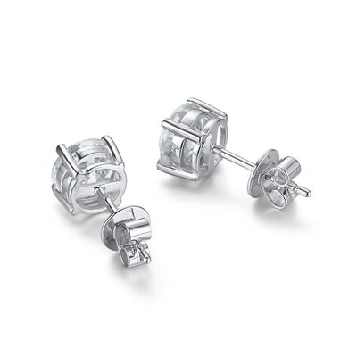Złoto 18k Moissanite Diamentowe kolczyki Białe złoto