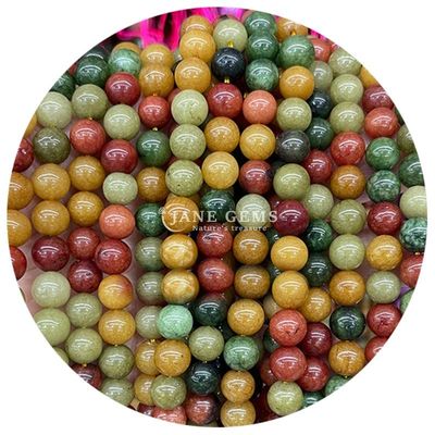 Sprzedaż hurtowa naturalny kryształ kamienie szlachetne okrągłe kolczyki kalcedonu Jade okrągłe luźne kolczyki akcesoria do DIY bransoletka naszyjnik