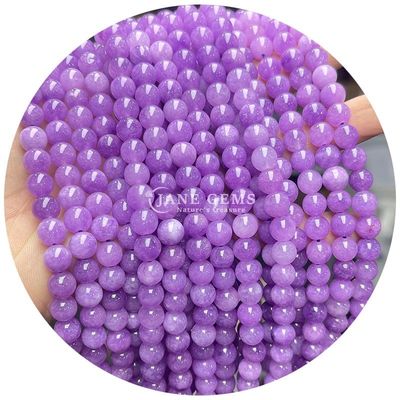 Sprzedaż hurtowa Krągłe koraliki z naturalnego kamienia Krągłe luźne koraliki z kamienia szlachetnego Akcesoria 8mm Akwamarin Luźne koraliki do biżuterii DIY