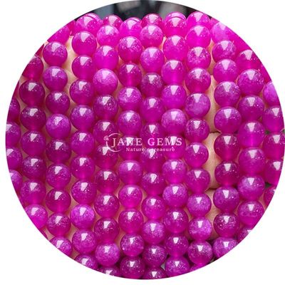 Sprzedaż hurtowa Krągłe koraliki z naturalnego kamienia Krągłe luźne koraliki z kamienia szlachetnego Akcesoria 8mm Akwamarin Luźne koraliki do biżuterii DIY