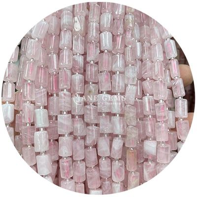 Sprzedaż hurtowa Natural Crystal Gemstone Cylinder Shape Beads Agate Cylinder Loose Bead Accessories for DIY Jewelry Making