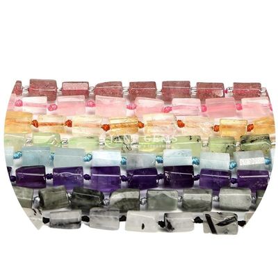 Sprzedaż hurtowa Natural Crystal Gemstone Cylinder Shape Beads Agate Cylinder Loose Bead Accessories for DIY Jewelry Making