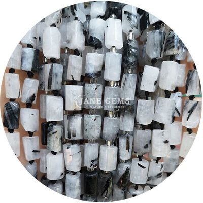 Sprzedaż hurtowa Natural Crystal Gemstone Cylinder Shape Beads Agate Cylinder Loose Bead Accessories for DIY Jewelry Making
