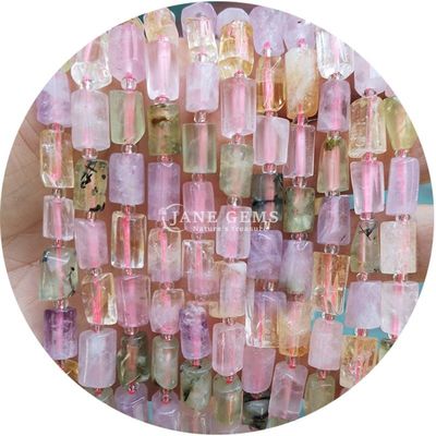 Sprzedaż hurtowa Natural Crystal Gemstone Cylinder Shape Beads Agate Cylinder Loose Bead Accessories for DIY Jewelry Making