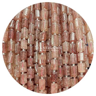 Sprzedaż hurtowa Natural Crystal Gemstone Cylinder Shape Beads Agate Cylinder Loose Bead Accessories for DIY Jewelry Making