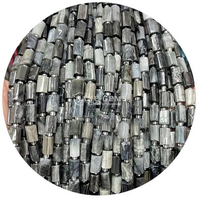 Sprzedaż hurtowa Natural Crystal Gemstone Cylinder Shape Beads Agate Cylinder Loose Bead Accessories for DIY Jewelry Making