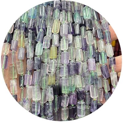 Sprzedaż hurtowa Natural Crystal Gemstone Cylinder Shape Beads Agate Cylinder Loose Bead Accessories for DIY Jewelry Making