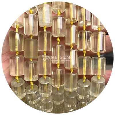 Sprzedaż hurtowa Natural Crystal Gemstone Cylinder Shape Beads Agate Cylinder Loose Bead Accessories for DIY Jewelry Making