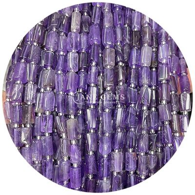 Sprzedaż hurtowa Natural Crystal Gemstone Cylinder Shape Beads Agate Cylinder Loose Bead Accessories for DIY Jewelry Making