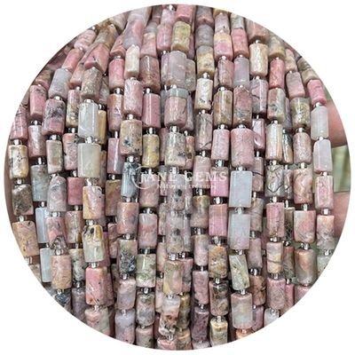Sprzedaż hurtowa Natural Crystal Gemstone Cylinder Shape Beads Agate Cylinder Loose Bead Accessories for DIY Jewelry Making
