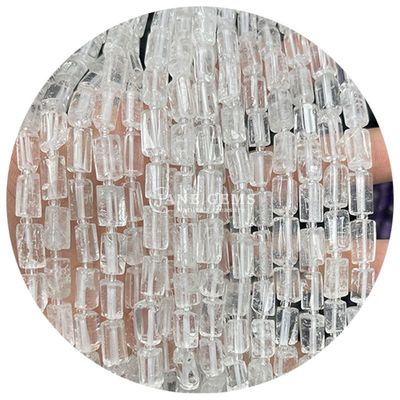 Sprzedaż hurtowa Natural Crystal Gemstone Cylinder Shape Beads Agate Cylinder Loose Bead Accessories for DIY Jewelry Making