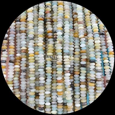 Naturalny kryształ kamienia szlachetnego Rondelle Abacus kształt Amazonite Tiger Eye Luźne struny korali do bransoletek do jogi