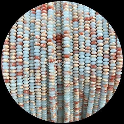 Różne kamienie szlachetne Rondelle Abacus Form Sodalite Green Aventurine Loose Bead Strands do projektowania biżuterii