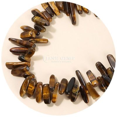 Naturalny kamień szlachetny Nieregularny kształt zęba Sunstone Tiger's Eye Chip Żwir Luźne struny korali do robienia biżuterii