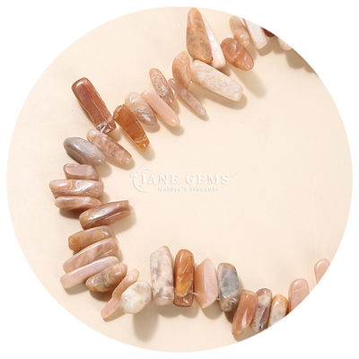 Naturalny kamień szlachetny Nieregularny kształt zęba Sunstone Tiger's Eye Chip Żwir Luźne struny korali do robienia biżuterii