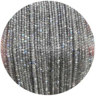Gems Bead Natural Crystal Faceted Round Shape Small Blue Sandstone Labradorite Loose Bead Strands dla bransoletek