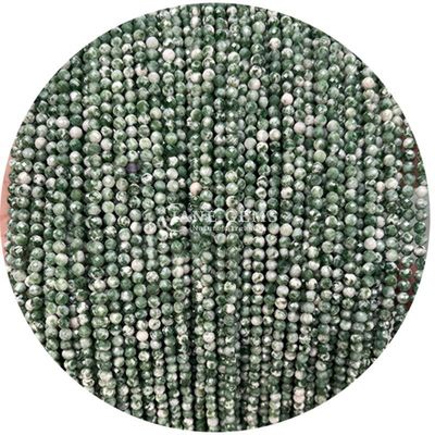 Gems Bead Natural Crystal Faceted Round Shape Small Dalmatian Jasper Ruby Zoisite Loose Bead Strands dla bransoletek