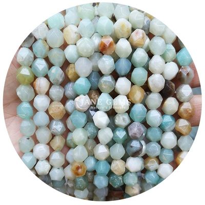 Sprzedaż hurtowa naturalnego kryształu kamienia szlachetnego z fasetowanymi koralikami z fasetowanymi luźnymi koralikami z kamienia Akcesoria Rombus Bead Spacer do biżuterii