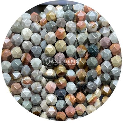 Sprzedaż hurtowa naturalnego kryształu kamienia szlachetnego z fasetowanymi koralikami z fasetowanymi luźnymi koralikami z kamienia Akcesoria Rombus Bead Spacer do biżuterii