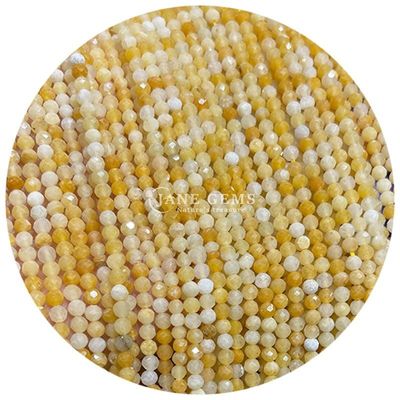 Gems Bead Natural Crystal Faceted Round Shape Small Topaz Red Aventurine Loose Bead Strands for Bracelets