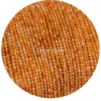Gems Bead Natural Crystal Faceted Round Shape Small Topaz Red Aventurine Loose Bead Strands for Bracelets