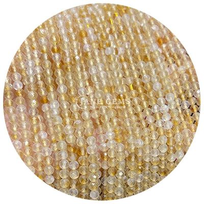 Kamienie szlachetne Kryształowe naturalne Kryształowe okrągłe kształt małe Citrine kamienie słoneczne Luźne struny z korali do bransoletek
