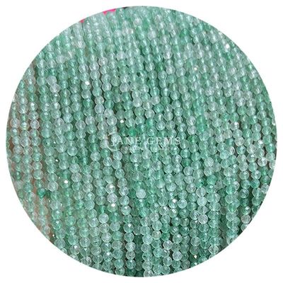 Gems Bead Natural Crystal Faceted Round Shape Small Morganite Black Rutilated Quartz Loose Bead Strands for Bracelets