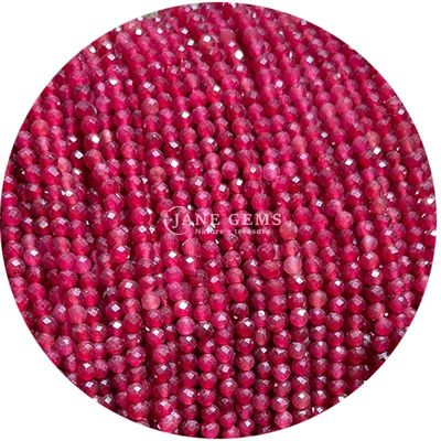 Strawberry Quartz Pink Opal Gems Bead Natural Crystal Faceted Round Shape Small Loose Bead Strands for Bracelets