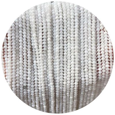 Biały Czarny Chalcedony Gems Bead Natural Crystal Faceted Abacus Form Small Loose Bead Strands for Bracelets