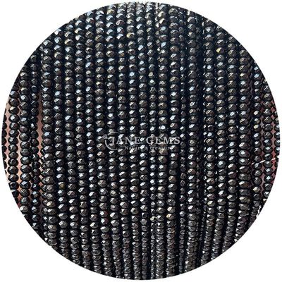 Biały Czarny Chalcedony Gems Bead Natural Crystal Faceted Abacus Form Small Loose Bead Strands for Bracelets