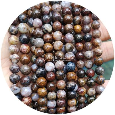 Całkowite Kamienie naturalne Jasper Okrągłe luźne koraliki 8mm Labradoryt Luźne koraliki Róża Kwartek Okrągłe koraliki Spacery do biżuterii