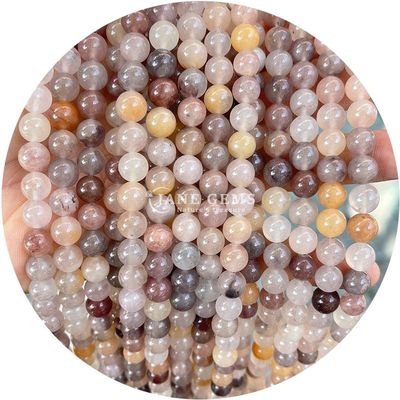 Całkowite Kamienie naturalne Jasper Okrągłe luźne koraliki 8mm Labradoryt Luźne koraliki Róża Kwartek Okrągłe koraliki Spacery do biżuterii