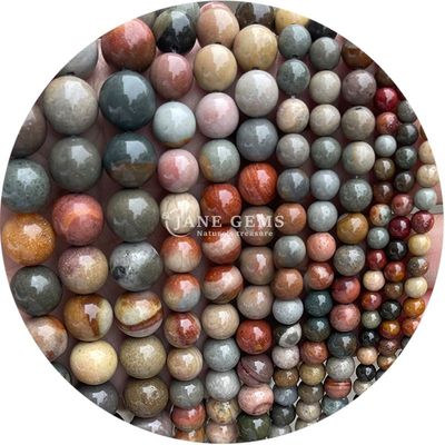 Całkowite Kamienie naturalne Jasper Okrągłe luźne koraliki 8mm Labradoryt Luźne koraliki Róża Kwartek Okrągłe koraliki Spacery do biżuterii