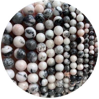 Sprzedaż hurtowa kamienia naturalnego Krągłe kolczyki 8mm Różowy zebra Jasper Krągłe kolczyki Turmalina Kręgłe kolczyki Rozstawki do biżuterii