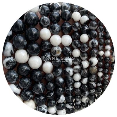 Sprzedaż hurtowa kamienia naturalnego Krągłe kolczyki 8mm Różowy zebra Jasper Krągłe kolczyki Turmalina Kręgłe kolczyki Rozstawki do biżuterii